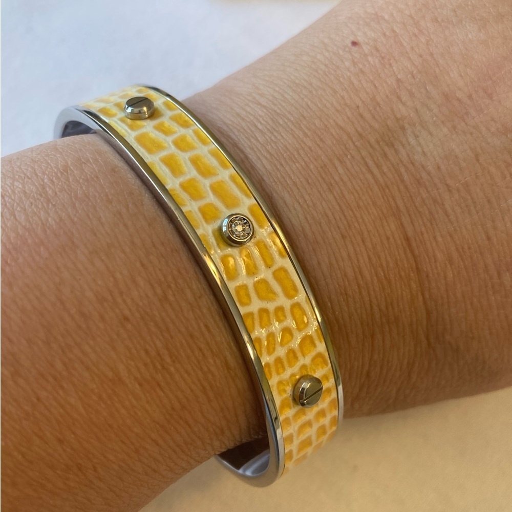 MORELLATO Yellow Snakeskin High End Cuff Bracelet